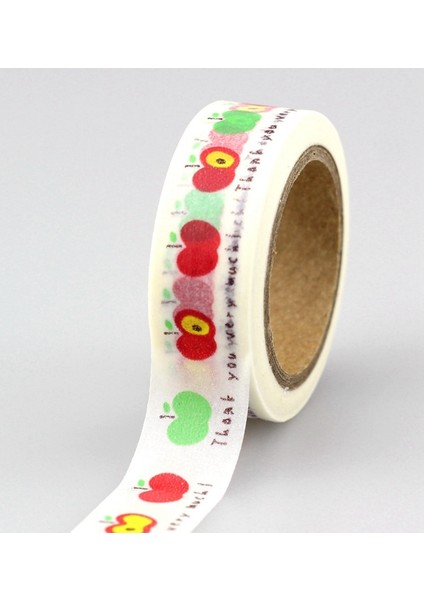 No.50 Stili 1.5c Çilek Karpuz Muz Limon Kiraz Dekor Meyve Washi Bant Dıy Scrapbooking Maskeleme Bantları Okul Ofis Malzemeleri (Yurt Dışından)