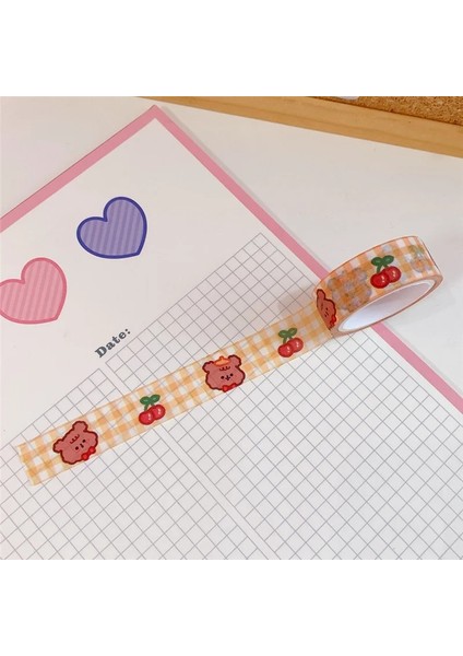 No.2 Tarzı Serin Karikatür Washi Bant Kağıt Dıy Dekoratif Yapışkanlı Kırtasiye Maskeleme Bantları Ofis Malzemeleri Washi Bantlar (Yurt Dışından)