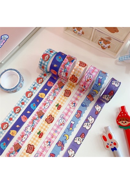 No.2 Tarzı Serin Karikatür Washi Bant Kağıt Dıy Dekoratif Yapışkanlı Kırtasiye Maskeleme Bantları Ofis Malzemeleri Washi Bantlar (Yurt Dışından) modelleri