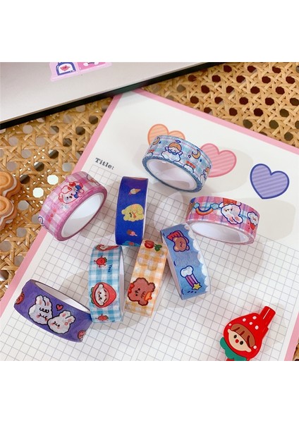 No.2 Tarzı Serin Karikatür Washi Bant Kağıt Dıy Dekoratif Yapışkanlı Kırtasiye Maskeleme Bantları Ofis Malzemeleri Washi Bantlar (Yurt Dışından) indirimleri