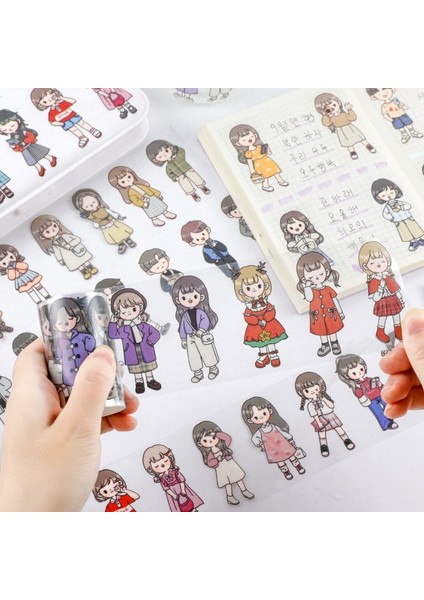 C Stili Pet Kawaii Washi Bant Genç Erkek Kız Moda Kıyafet Dekoratif Çıkartmalar Dıy Etiket Scrapbooking Günlüğü Albümü Planlayıcısı Dergisi (Yurt Dışından)