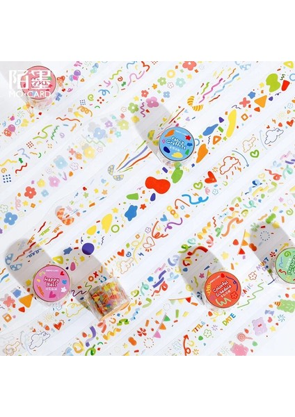 No.10 Tarzı Fantastik Parti Serisi Dekoratif Yapışkan Bant Balon Şerit Maskeleme Bandı Diy Scrapbooking Sticker Etiket Japon Kırtasiye (Yurt Dışından) fiyatları