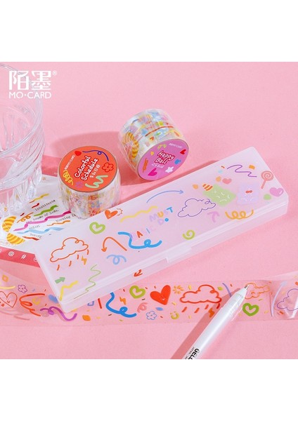 No.10 Tarzı Fantastik Parti Serisi Dekoratif Yapışkan Bant Balon Şerit Maskeleme Bandı Diy Scrapbooking Sticker Etiket Japon Kırtasiye (Yurt Dışından) fırsatları