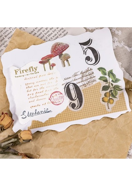 No.3 Tarzı 6cm Genişliğinde Tefancir Serisi Kraft Kağıt Izgara Washi Bant Yapışkan Bant Dıy Scrapbooking Sticker Etiket Maskeleme Bandı (Yurt Dışından)