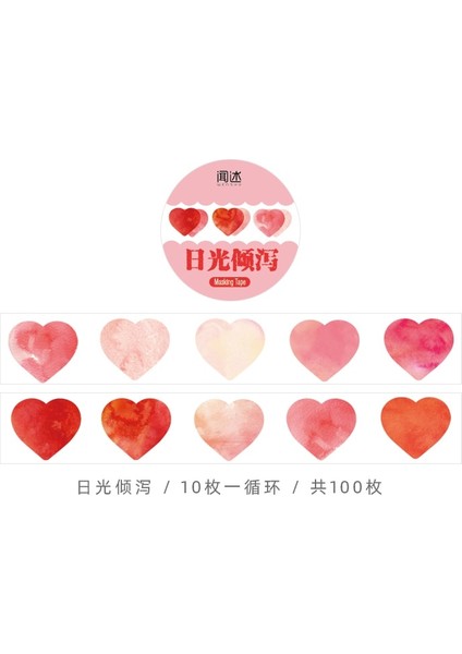 2-E Stili Rulo Çiçekler Petal Kalp Washi Bant Çıkartmalar Maskeleme Bandı El Sanatları Dıy Karalama Defteri Için Dekoratif Çıkartmaları (Yurt Dışından) fiyatları