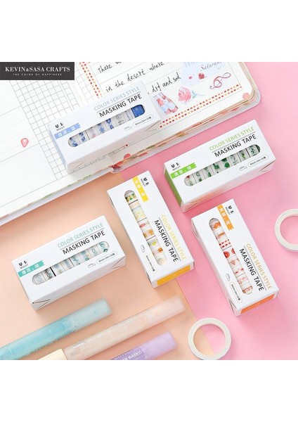 No.9 Tarzı Et Baskı Washi Bant 8mm Li Kırtasiye Diy Scrapbooking Fotoğraf Albümü Okul Araçları Karalama Defteri Kağıt Çıkartmalar Hediye (Yurt Dışından) modelleri