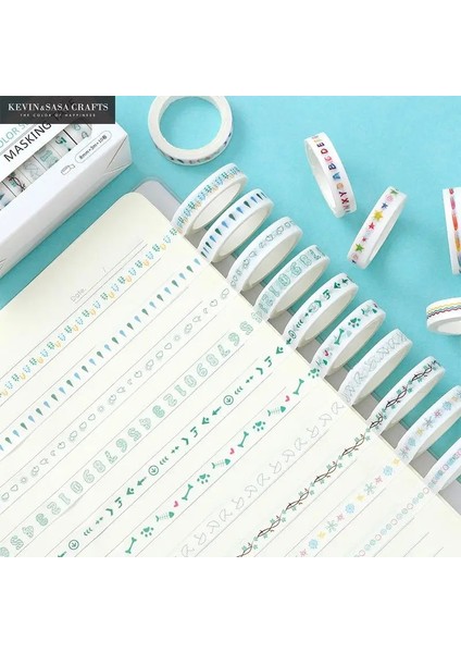 No.9 Tarzı Et Baskı Washi Bant 8mm Li Kırtasiye Diy Scrapbooking Fotoğraf Albümü Okul Araçları Karalama Defteri Kağıt Çıkartmalar Hediye (Yurt Dışından) indirimleri
