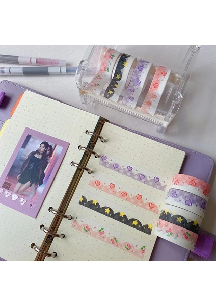 D Stili Kawaii Aşk Kalp Yıldız Kiraz Washi Bantlar Dekoratif Maskeleme Bandı Diy Scrapbooking Albümü Günlüğü Etiket Etiket Sevimli Kırtasiye (Yurt Dışından) indirimleri