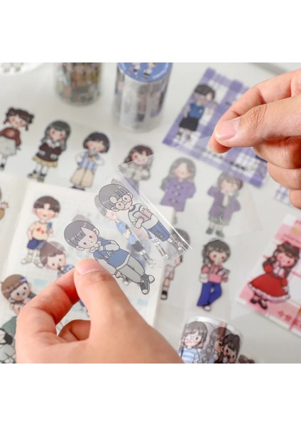C Stili Pet Kawaii Washi Bant Genç Erkek Kız Moda Kıyafet Dekoratif Çıkartmalar Dıy Etiket Scrapbooking Günlüğü Albümü Planlayıcısı Dergisi (Yurt Dışından) fırsatları