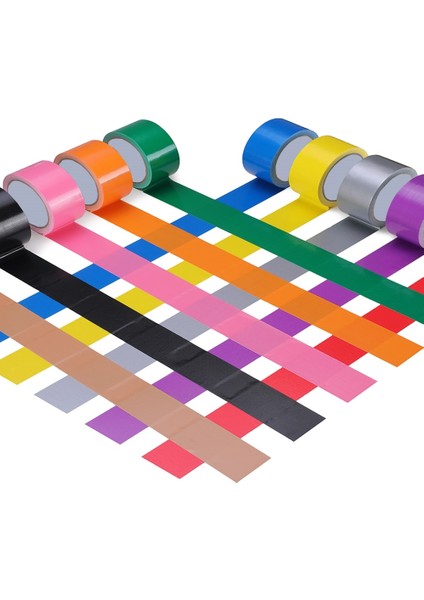 Siyah Stil 20MMX10M Su Geçirmez Yapışkan Yapışkanlı Kumaş Koli Bandı El Sanatları Onarımı Kırmızı Siyah Mavi Kahverengi Yeşil Simli 13 Renk 10M (Yurt Dışından) fiyatları