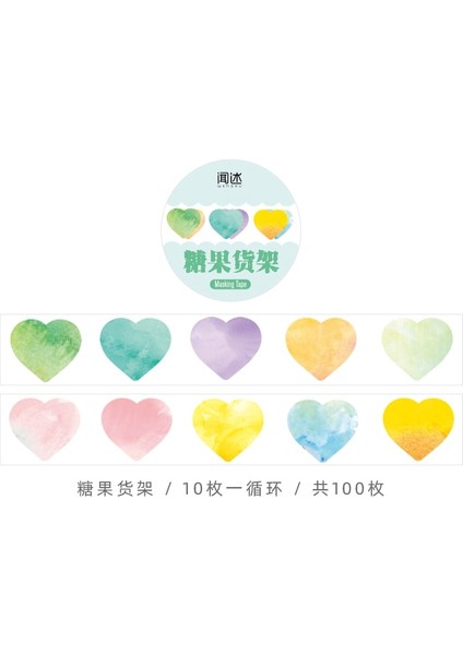 2-H Tarzı Rulo Çiçekler Petal Kalp Washi Bant Çıkartmalar Maskeleme Bandı El Sanatları Dıy Karalama Defteri Için Dekoratif Çıkartmaları (Yurt Dışından) fiyatları