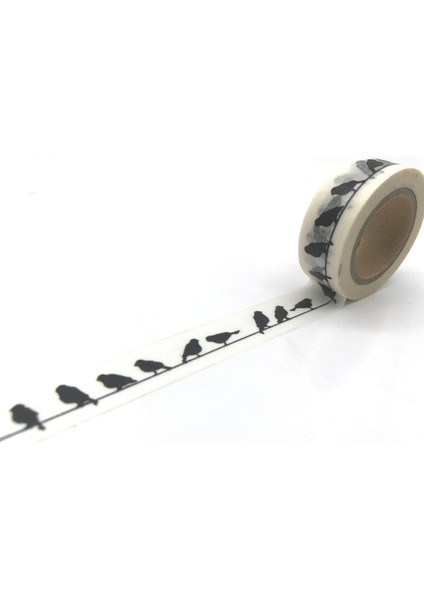 NO.1391 Tarzı S Beden Yapışkan Bant Siyah Aşk Scrapbooking Washi Bant Dıy Craft Yapışkan Dekoratif Maskeleme Bandı, Japon Kağıt Jiataihe Washi Bant (Yurt Dışından)