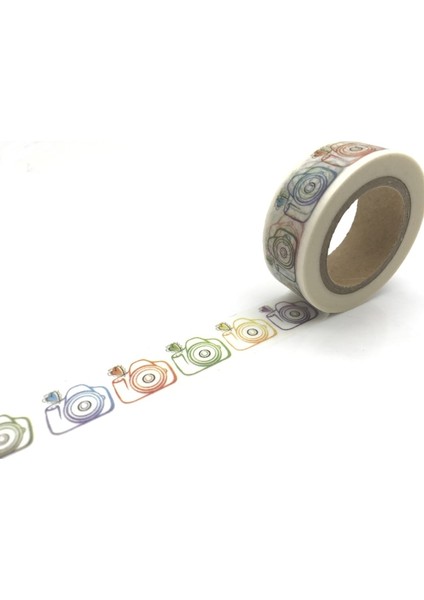 NO.791 Stili S Beden Jiataihe Washi Bant Kaktüs Japon Kağıdı Washi Bant Kaktüs Sıcak Hava Balonu Maskeleme Bandı Bayramlar (Yurt Dışından)