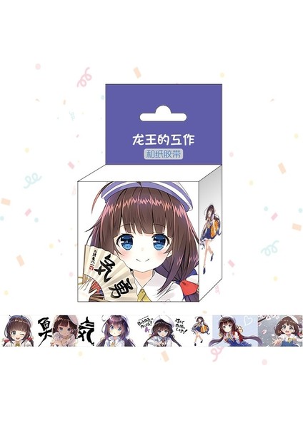No.8 Stili 1.5cm * 5m Japon Anime Karikatür Washi Bant Yapışkan Bant Dıy Scrapbooking Sticker Etiket Maskeleme Bandı (Yurt Dışından)