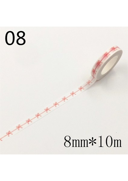 No.8 Stili Temel Gökkuşağı Kağıt Yapışkan Bant Günlüğü Kawaii Scrapbooking Dıy Craft Yapışkan Deco Japonya Maskeleme Washi Bant 10M x 8mm (Yurt Dışından) fiyatları