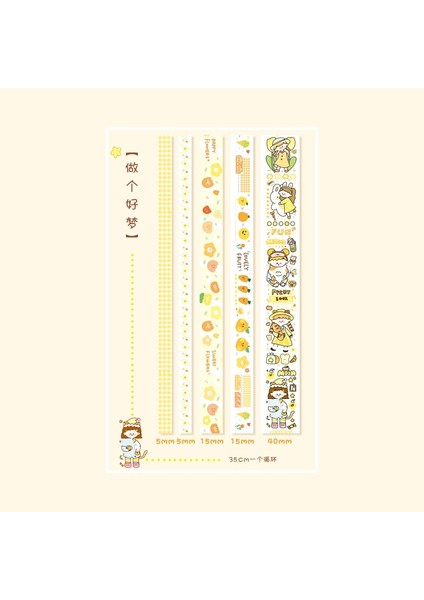 No.8 Stili Et Komik Kızların Günlük Hayatı Washi Bant Yapışkan Bant Dıy Scrapbooking Sticker Etiket Japon Maskeleme Bandı (Yurt Dışından)