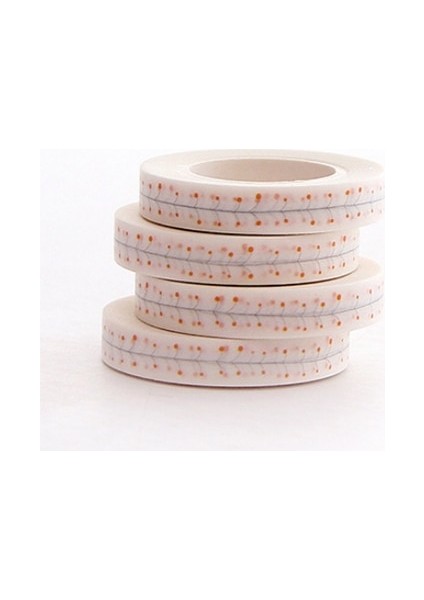 No.1 Tarzı 0.7 cm * 10 M Kalp Kawaii Washi Bant Dekorasyon Scrapbooking Paterie Otokollant Maskeleme Bandı Okul Malzemeleri Sticker Kırtasiye (Yurt Dışından)