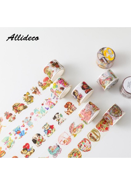 Nuannuanxiong Tarzı Lot Washi Maskeleme Bantları Hayvan Çilekli Kek Dekoratif Yapışkanlı Scrapbooking Kendi Başına Yap Kağıdı Japon Çıkartmaları 5 M (Yurt Dışından) fiyatları