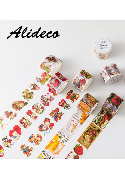 Nuannuanxiong Tarzı Lot Washi Maskeleme Bantları Hayvan Çilekli Kek Dekoratif Yapışkanlı Scrapbooking Kendi Başına Yap Kağıdı Japon Çıkartmaları 5 M (Yurt Dışından) modelleri