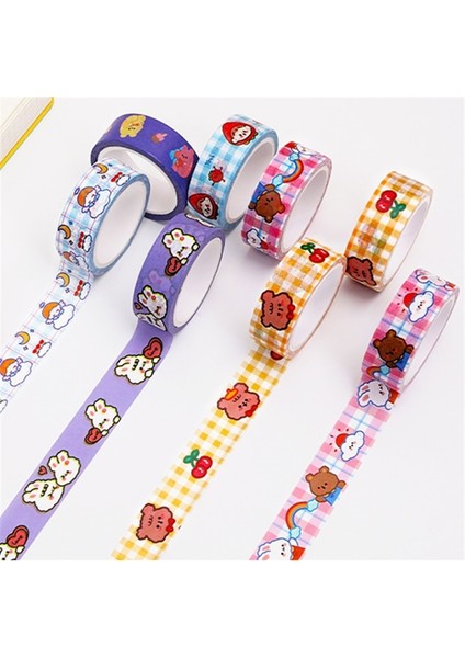 No.2 Tarzı 1.5cm x 5m Sevimli Ayı Tavşan Kawaii Washi Bant Seti Japon Kağıt Maskeleme Bandı Bantlar Çıkartmalar Dekor Kırtasiye Bant Scrapbooking (Yurt Dışından) fırsatları