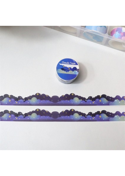 No.9 Tarzı 5 M Kore Ins Sevimli Yıldız Bulut Washi Maskeleme Bandı Scrapbooking Dergisi Dekoratif Yapışkan Bant El Kitabı Dıy Malzeme Kırtasiye (Yurt Dışından)