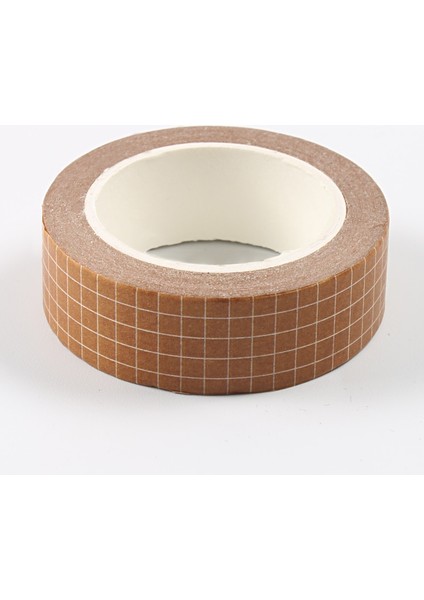 No.6 Tarzı 10M Saf Renk Izgara Washi Bant Seti Maskeleme Bandı Günlük Tutma Malzemeleri Washy Bant Organizatör Washitape Kırtasiye Sticker Karalama Defteri (Yurt Dışından)