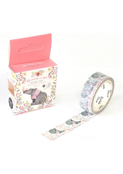 Lianaidexiniu Stili Dıy Japon Kağıt Dekoratif Yapışkan Bant Karikatür Romantik Kiraz Washi Bantmaskeleme Bandı Çıkartmalar Boyutu 15MM * 7m (Yurt Dışından)