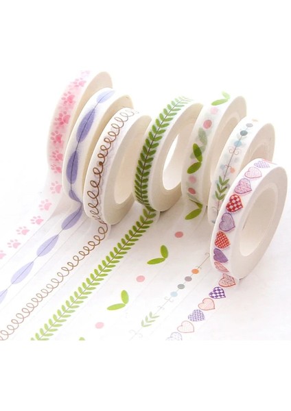 No.9 Tarzı 10M Bölücü Sevimli Kawaii Washi Bant Seti Günlük Malzemeleri Maskeleme Bantları Washy Organizatör Washitape Pastel Kore Kırtasiye (Yurt Dışından) fiyatları