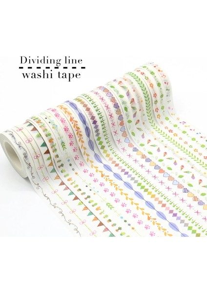 No.9 Tarzı 10M Bölücü Sevimli Kawaii Washi Bant Seti Günlük Malzemeleri Maskeleme Bantları Washy Organizatör Washitape Pastel Kore Kırtasiye (Yurt Dışından) modelleri