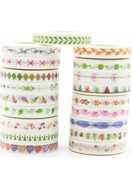 No.9 Tarzı 10M Bölücü Sevimli Kawaii Washi Bant Seti Günlük Malzemeleri Maskeleme Bantları Washy Organizatör Washitape Pastel Kore Kırtasiye (Yurt Dışından) fırsatları