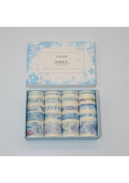 W Stili S Beden Washi Bant Seti Okyanus Çıkartmaları Scrapbooking Retro Maskeleme Yıkama Bantları Çiçek Washitape Fita Adesiva Adhesiva Decorativa (Yurt Dışından)