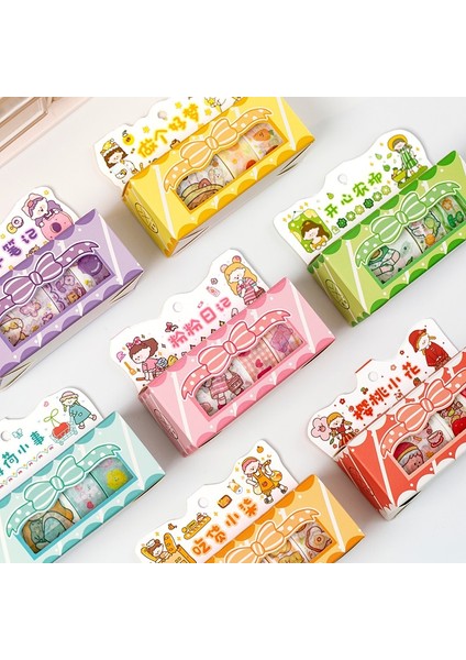 No.8 Stili Et Komik Kızların Günlük Hayatı Washi Bant Yapışkan Bant Dıy Scrapbooking Sticker Etiket Japon Maskeleme Bandı (Yurt Dışından) modelleri