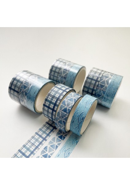 Mavi Stil Kawaii Temel Washi Bant Seti Dergi Günlüğü Scrapbooking Dekoratif Sevimli Maskeleme Bandı Japon Okul Kırtasiye Papeleria Et (Yurt Dışından) fiyatları