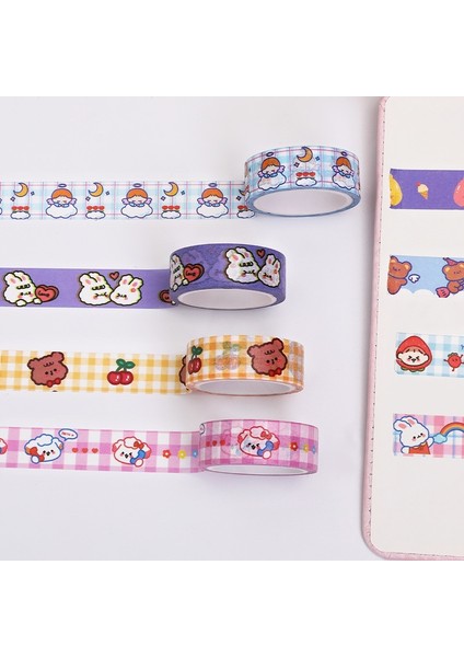 No.2 Tarzı 1.5cm x 5m Sevimli Ayı Tavşan Kawaii Washi Bant Seti Japon Kağıt Maskeleme Bandı Bantlar Çıkartmalar Dekor Kırtasiye Bant Scrapbooking (Yurt Dışından) indirimleri