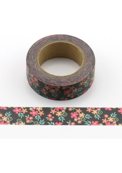 B182 Stili Olorful Çiçek Kağıt Washi Bant 15MM * 10M Çiçekler Maskeleme Bantları Dekoratif Çıkartmalar Dıy Japon Dekorasyon Bandı (Yurt Dışından)