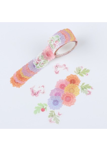 No.3 Tarzı Rulo Çiçek Yaprakları Washi Bant Dıy Scrapbooking Günlüğü Kağıt Etiketler Rulo Sevimli Yapışkanlı Kağıt Bant Kırtasiye Sticker (Yurt Dışından) indirimleri
