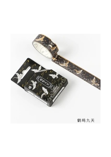 B Tarzı Maskeleme Altın Folyo Folyo Diy Craft Glitter Vinç Kağıt Yapışkan Yapıştırıcı Chinease Desen Washi Bant Kırtasiye Okul Malzemeleri (Yurt Dışından) fiyatları