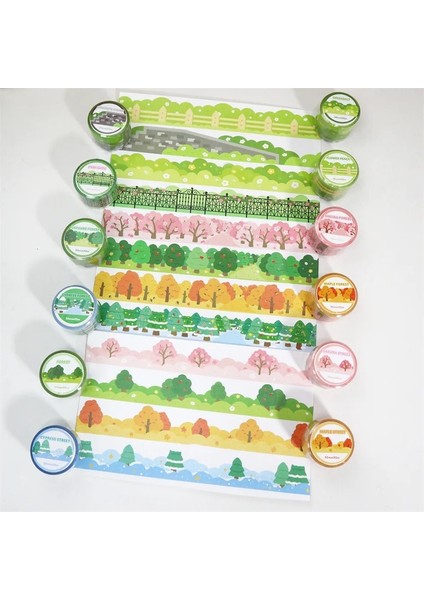No.5 Tarzı Orman Sokak Washi Maskeleme Bandı Scrapbooking Dergisi Dekoratif Yapışkan Bant Dıy El Kitabı Malzeme Kırtasiye Okul Malzemeleri (Yurt Dışından) fiyatları