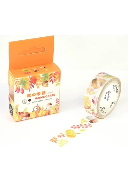 Jinqiushijie Stili Dıy Japon Kağıt Dekoratif Yapışkan Bant Karikatür Romantik Kiraz Washi Bantmaskeleme Bandı Çıkartmalar Boyutu 15MM * 7m (Yurt Dışından)