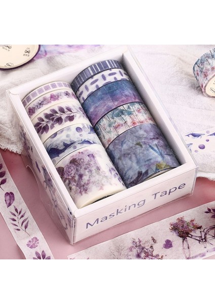 E Stili Et Siyah Folyo Washi Bant Japon Kağıt Dıy Planlayıcısı Maskeleme Bandı Yapışkan Bantlar Çıkartmalar Dekoratif Kırtasiye Bantları (Yurt Dışından)