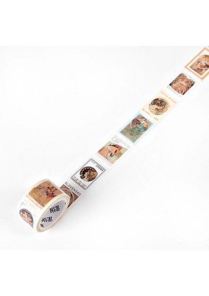 E Stili Vintage Kahve Orman Bitkileri Tema Washi Bant Diy Dekoratif Scrapbooking Maskeleme Bandı Yapışkanlı Etiket Etiket Bant Kırtasiye (Yurt Dışından)
