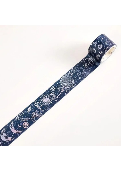 H Tarzı Yıldızlı Washi Bant Galaxy Evren Gezegen Ay Yıldız Dekoratif Kağıt Bantlar Sanat ve Diy El Sanatları Için Harika Scrapbooking Planlayıcısı (Yurt Dışından)