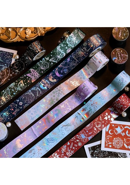 H Tarzı Yıldızlı Washi Bant Galaxy Evren Gezegen Ay Yıldız Dekoratif Kağıt Bantlar Sanat ve Diy El Sanatları Için Harika Scrapbooking Planlayıcısı (Yurt Dışından) fiyatları