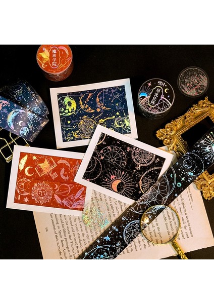 H Tarzı Yıldızlı Washi Bant Galaxy Evren Gezegen Ay Yıldız Dekoratif Kağıt Bantlar Sanat ve Diy El Sanatları Için Harika Scrapbooking Planlayıcısı (Yurt Dışından) modelleri