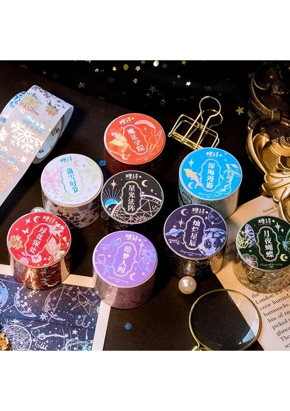 H Tarzı Yıldızlı Washi Bant Galaxy Evren Gezegen Ay Yıldız Dekoratif Kağıt Bantlar Sanat ve Diy El Sanatları Için Harika Scrapbooking Planlayıcısı (Yurt Dışından) fırsatları