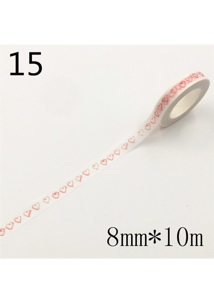 No.15 Tarzı Temel Gökkuşağı Kağıt Yapışkan Bant Günlüğü Kawaii Scrapbooking Dıy Craft Yapışkan Deco Japonya Maskeleme Washi Bant 10M x 8mm (Yurt Dışından) fiyatları