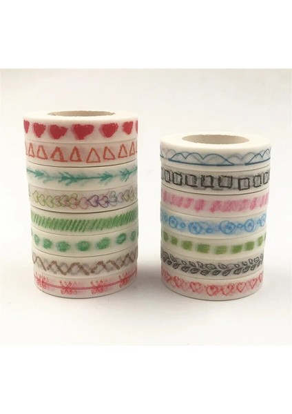 No.15 Tarzı Temel Gökkuşağı Kağıt Yapışkan Bant Günlüğü Kawaii Scrapbooking Dıy Craft Yapışkan Deco Japonya Maskeleme Washi Bant 10M x 8mm (Yurt Dışından) fırsatları