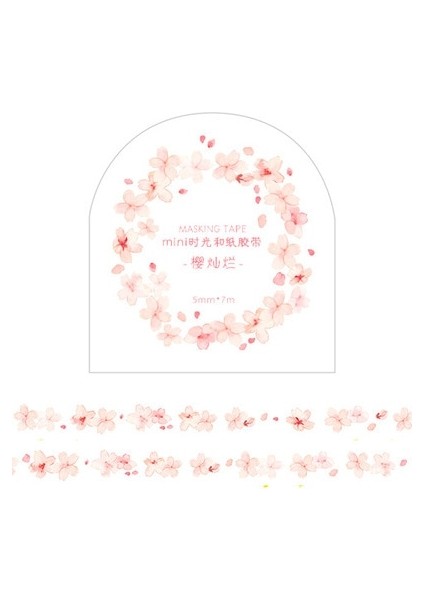 E Stili Mini Deco Kağıt Ince Çiçek Pembe Washi Bant Japon Kırtasiye Maskeleme Bandı Okul Malzemeleri Çıkartmalar Scrapbooking (Yurt Dışından) fiyatları
