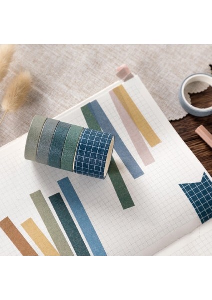 Orman Tarzı 10 Rulo Retro Saf Renk Maskeleme Bandı Etiket Orman Rengi Kolaj Önemsiz Dergi Malzemesi Deco Washi Bant Seti Dıy Scrapbooking (Yurt Dışından) fiyatları