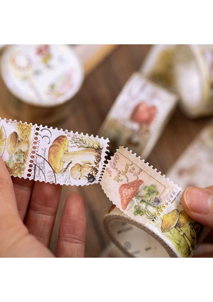F Stili Fantastik Orman Serisi Vintage Damga Washi Bant Diy Günlüğü Etiket Dekoratif Karalama Defteri Not Defteri Kırtasiye Sticker Maskeleme Bandı (Yurt Dışından) fırsatları